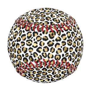 Gold Black Leopard Print Baseball