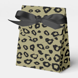 Gold Black Leopard Print Favor Boxes