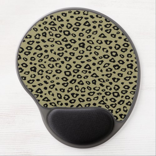 Gold Black Leopard Print Gel Mouse Pad