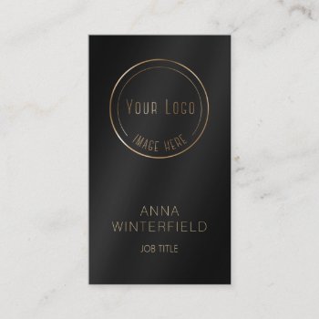Gold Black Logo Elegant Modern Professional  Business Card by CardStyle at Zazzle