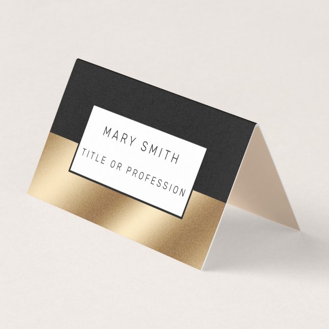Gold Black Luxury Business Card (Front)