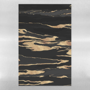 Gold Black Marble Abstract Painting Magnetic Dry Erase Sheet