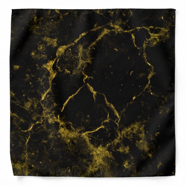 Gold Black Marble Bandana (Front)