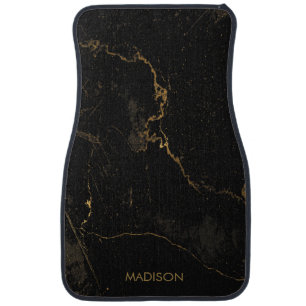 Gold Black Marble Car Floor Mat