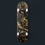 Gold & Black Marble (Complete w/Trucks & Wheels), Skateboard Deck<br><div class="desc">Gold & Black Marble</div>