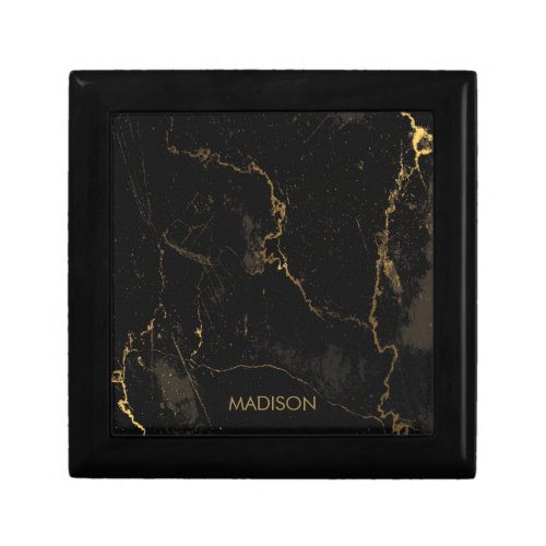 Gold Black Marble Gift Box