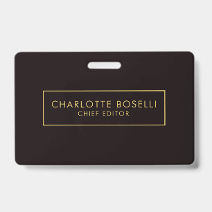 Gold & Black Minimalist Professional Modern Badge