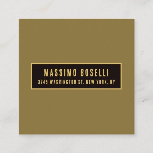 Gold & Black Minimalist Professional Modern Enclosure Card