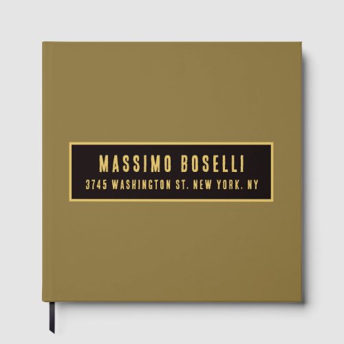 Gold & Black Minimalist Professional Modern Guest Book