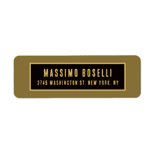 Gold & Black Minimalist Professional Modern Label