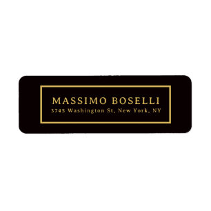 Gold & Black Minimalist Professional Modern Label