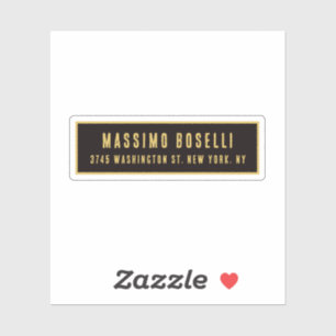 Gold & Black Minimalist Professional Modern Sticker