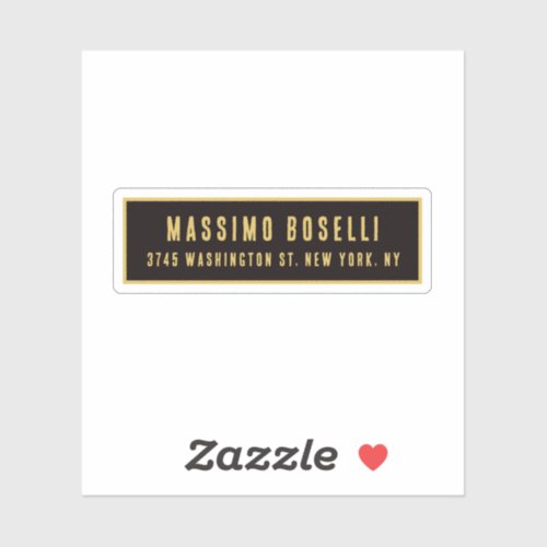 Gold & Black Minimalist Professional Modern Sticker