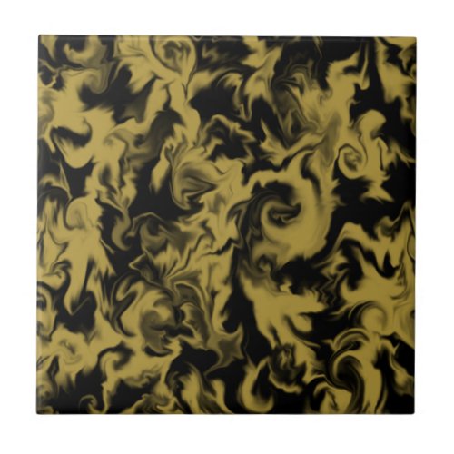 Gold  Black mixed color tile