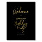 Gold & Black Modern Birthday Party Welcome