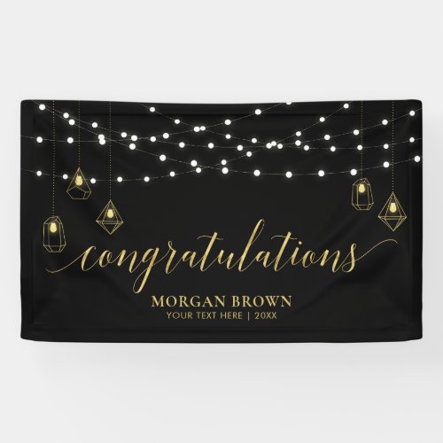 Gold  Black Modern Congratulations Banner