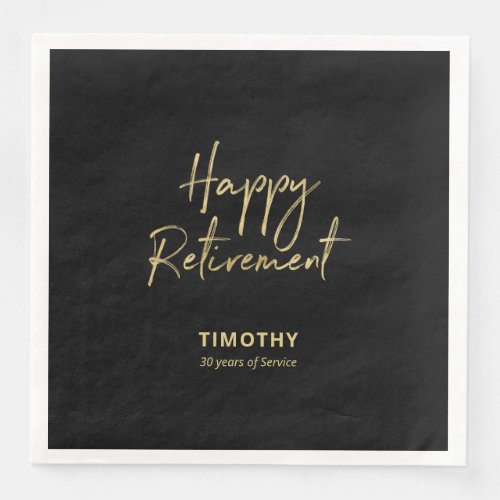 Gold & Black Modern Retirement Party
