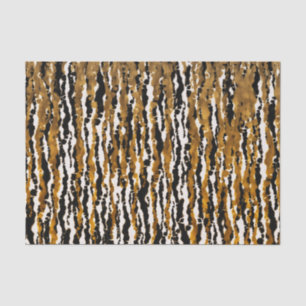 Gold & Black Modern Safari Rain Jungle Glam Party Tissue Paper