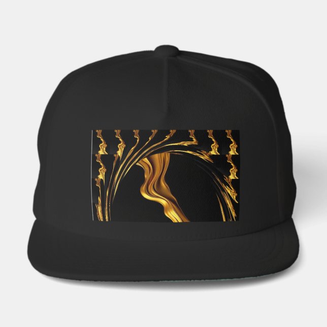 Gold Black Monochrome Christian Achempong  Snap Back Hat (Front)