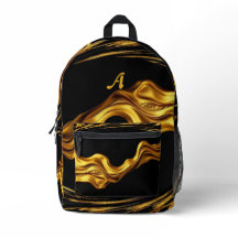 Gold Black Monochrome Swirl Liquid Gold Achempong