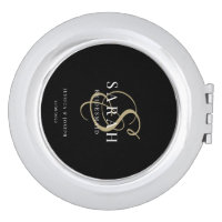 Louis Vuitton Inspired Black Compact Mirrors with Gold LV logo for all  occasions Sweet Sixteen, Weddings, Baby Showers, Birthdays, Bridal,  Quinceñera