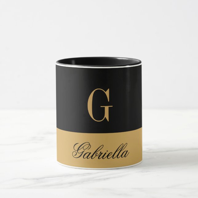 Gold Black Mug (Center)
