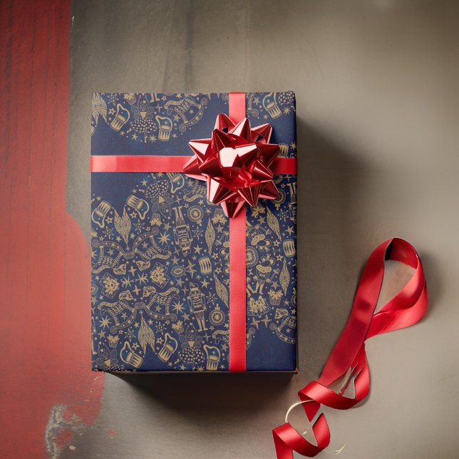 Gold & Black Nutcracker Fairies Wrapping Paper (Creator Uploaded)