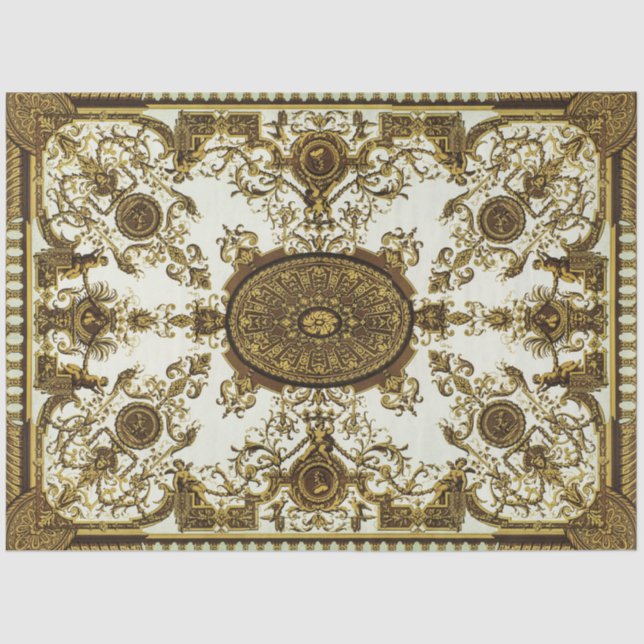 Gold & Black Ornamental Decoupage Paper (Front)