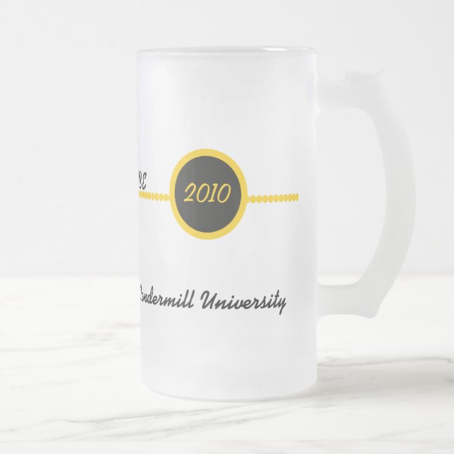 Gold & Black Personalized Grad Mug (Right)