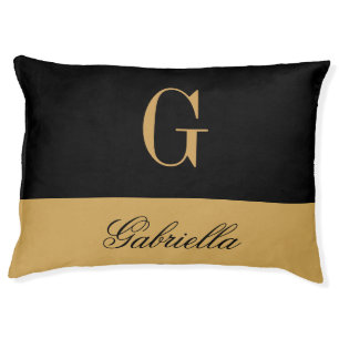 Gold Black Pet Bed