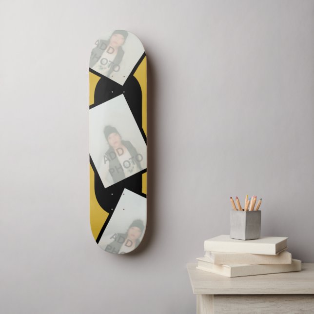 Gold Black Photo Skateboard (Wall Art)