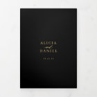 Gold black photo wedding RSVP details QR code 