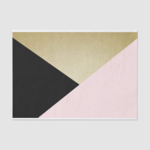 Gold BlacK Pink Custom 10lb Tissue Paper, White Paper