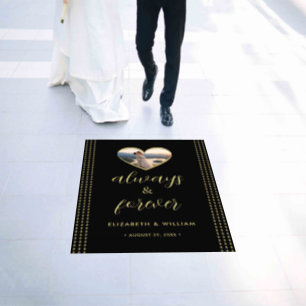 Gold & Black Polka Dot Personalized wedding Floor Decals