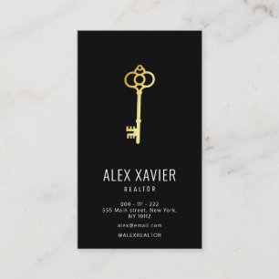 gold black realtor business card