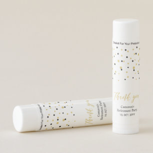Gold & Black Red Modern Retirement Party Favor Lip Balm