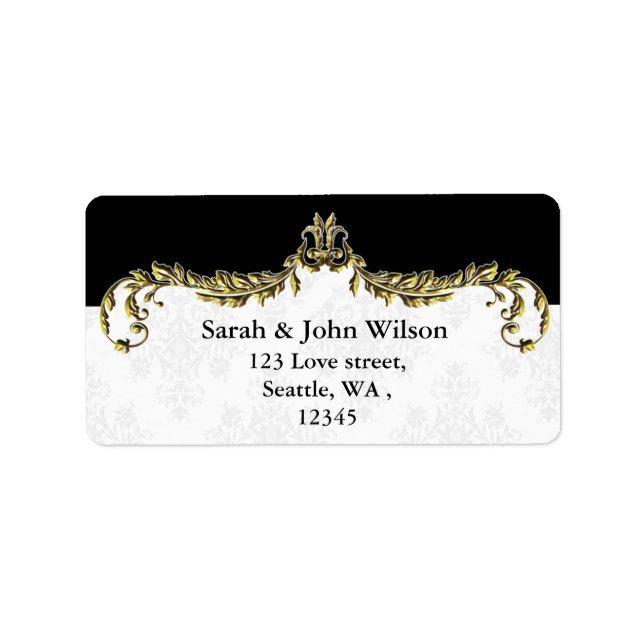 gold black return address label (Front)