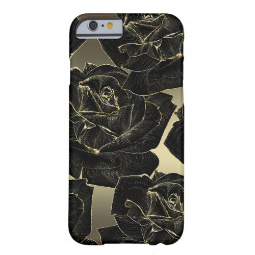 Gold  Black Rose Glam Elegant Classy Chic Barely There iPhone 6 Case