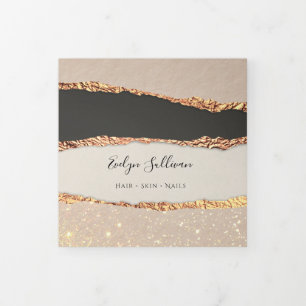 Gold Black Shimmer Paper Trifold Brochure