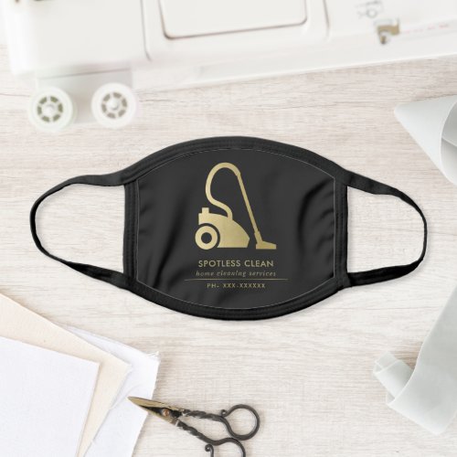 GOLD BLACK SIMPLE VACUUM CLEANER CLEANING SERVICE FACE MASK