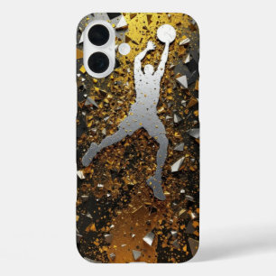 Gold & Black Slam iPhone 16 Plus Case