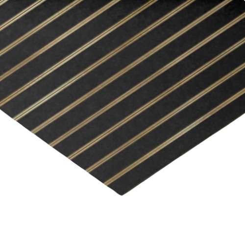  Gold  Black Stripe Tissue Paper