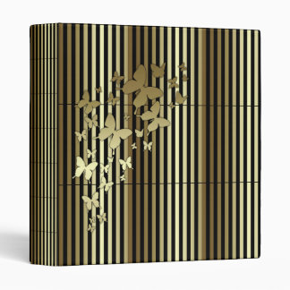 Gold & Black Stripes Avery Signature 1in Binder