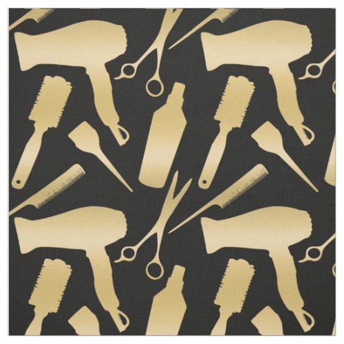 Gold Black Stylist Tools Hairstylist Hair Salon Fabric