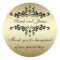 Gold Black Swirls Thank You Wedding Favor Stickers