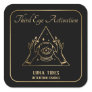 Gold & Black Third Eye Intention Candle Label