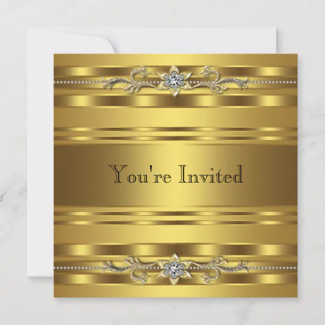 Gold Black Tie Party Corprate Business Event Invitation | Zazzle