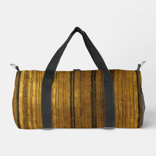 Gold Black Vintage Art Deco Modern Collection Duffle Bag