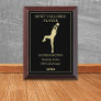 Gold Black Volleyball MVP Award Plaque