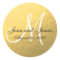 Gold Black Wedding Favor Sticker Initial